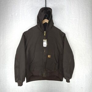 Carhartt Sandstone Active‎ Jacket Quilt Lined Mens 2XL J130 DKB Dark Brown NWT